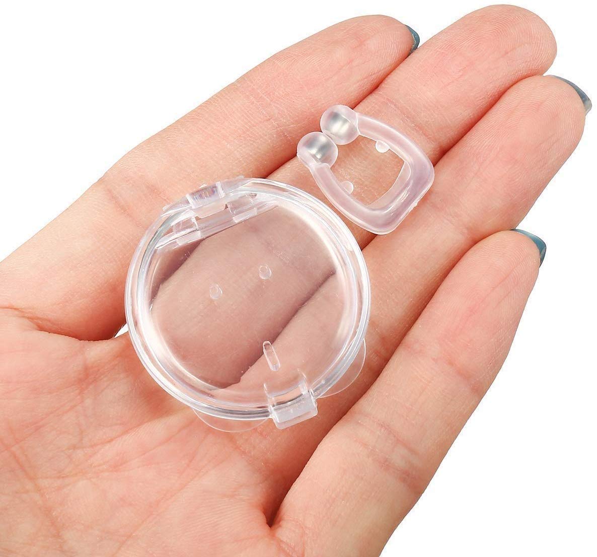 Silicona magnética antirronquidos Dejar de roncar Clip de nariz Ayuda para dormir Apnea Guard Apto para mujeres y hombres (4pcs)