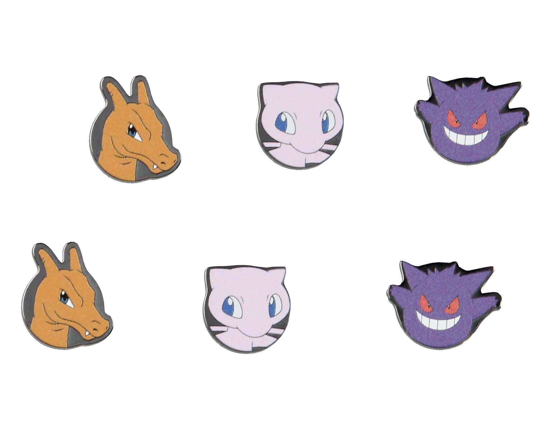 Pokémon Lot de 6 paires de boucles d'oreilles à tige en émail