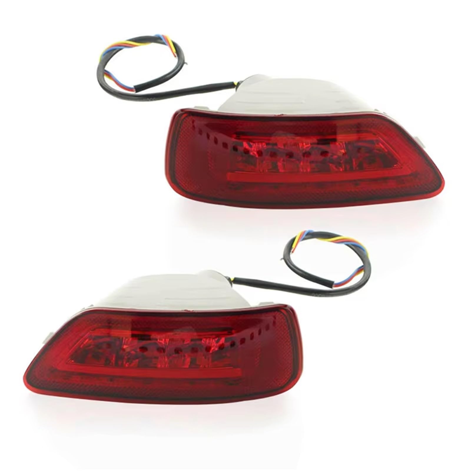 Genérico intermitente automóvil Para Jeep Para Grand Para Cherokee Para WK2 Para Compass 2011-2020 Luz Antiniebla Trasera Roja Para Bombillas LED Faros Cableados(Red Lens)