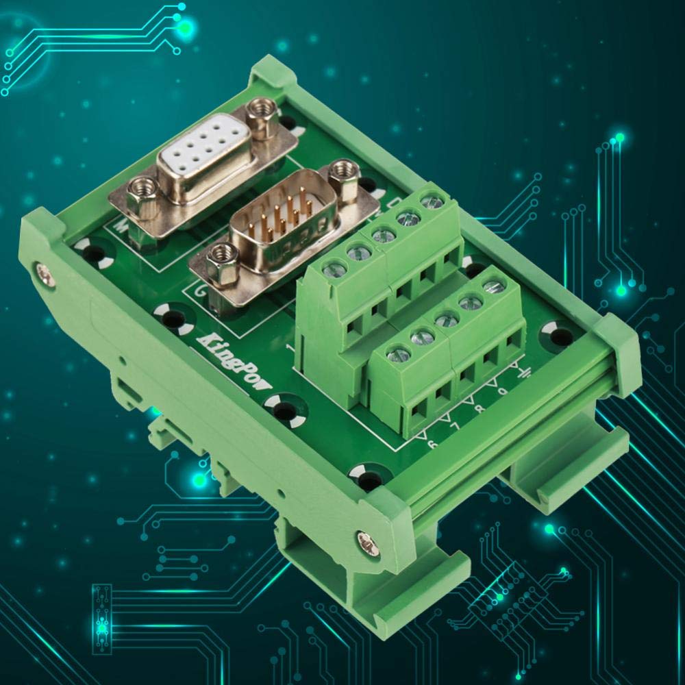 Connettore D-Sub DB9 Maschio Femmina con Interfaccia per Montaggio su Guida DIN, Ottimo per Applicazioni Elettroniche