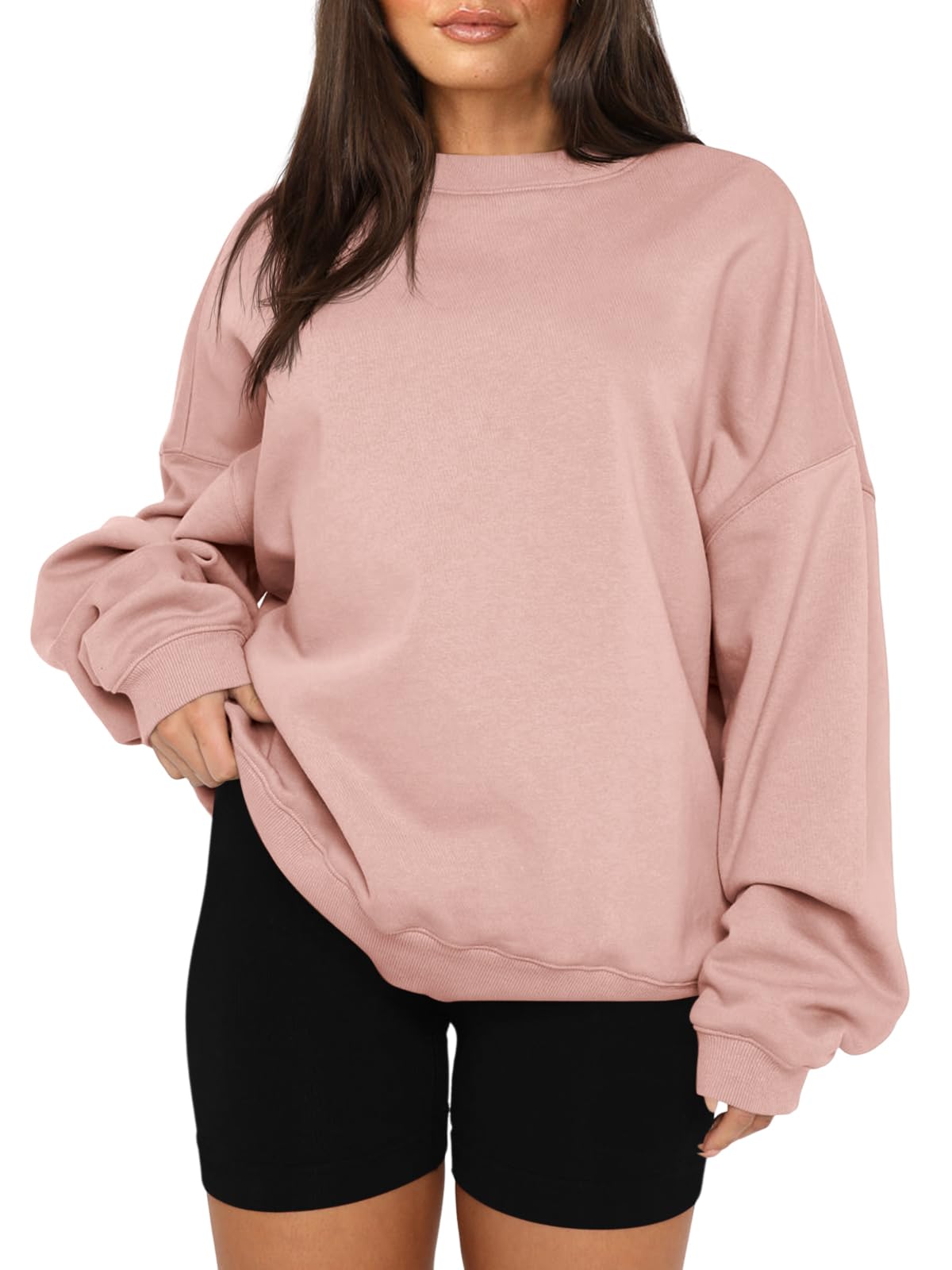 AVALEBETIOversized Sweatshirt for Women Fleece Crewneck Long Sleeve Loose Casual Pullover Top Fall Winter Trendy