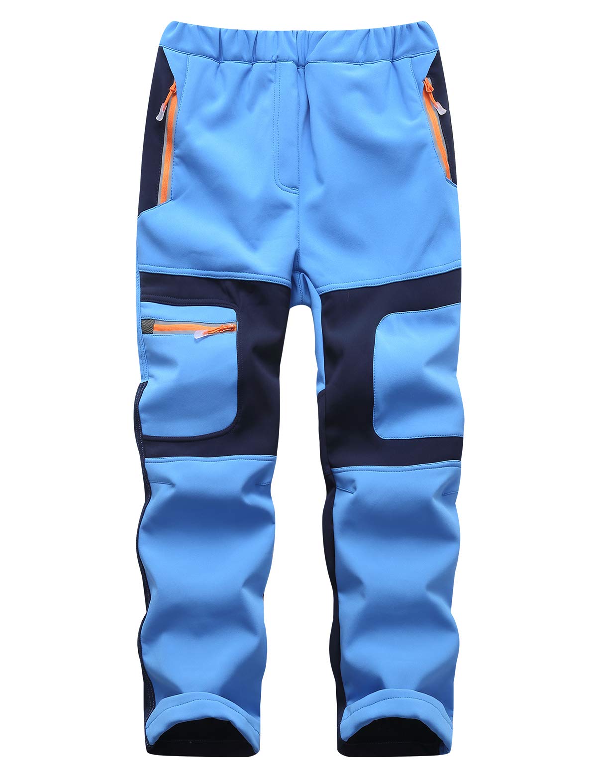 Echinodon Pantalon softshell doublé pour enfant - Coupe-vent - Imperméable - Chaud - Pour l'hiver - Pour la randonnée