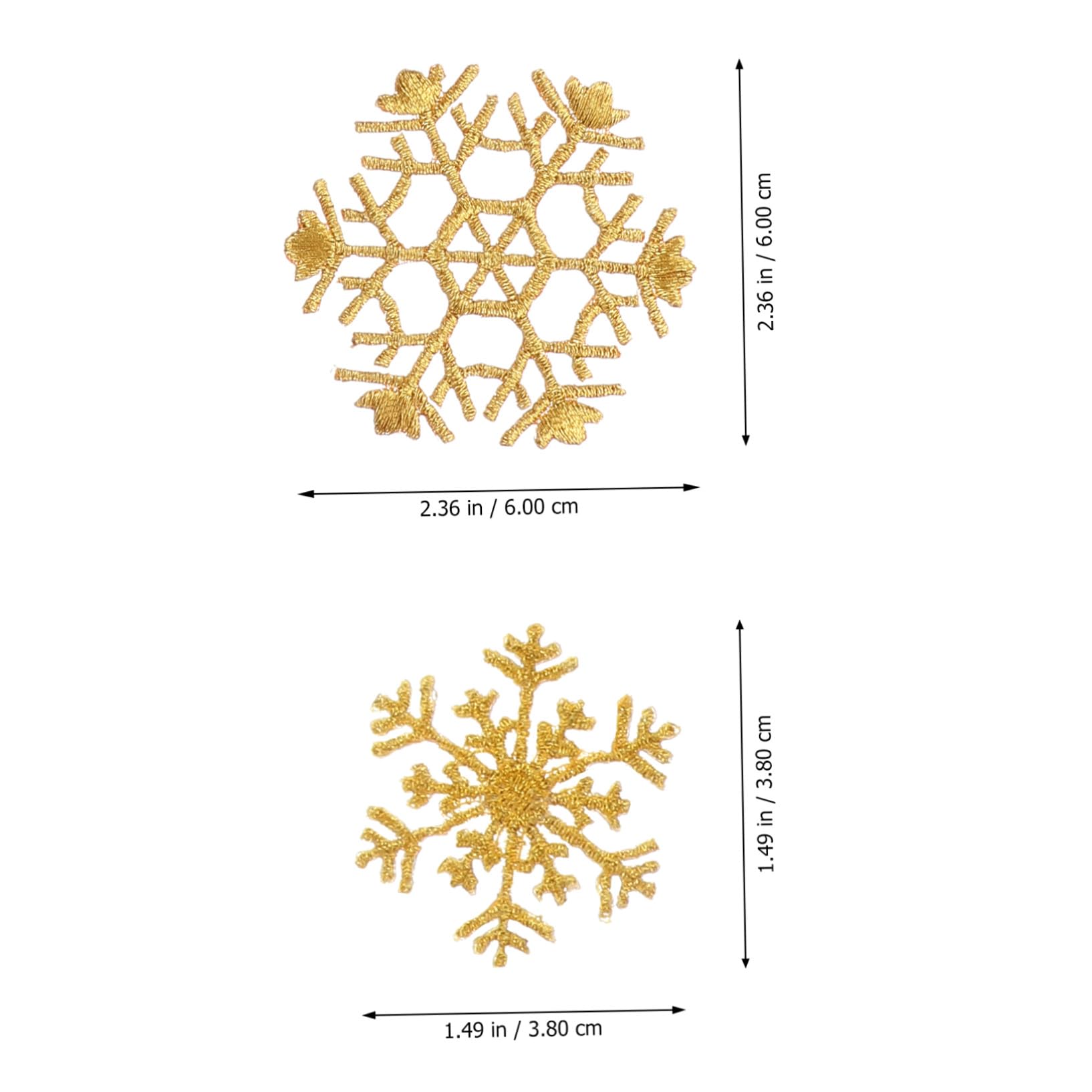 SHINEOFI Lot De 3 Patchs Décoratifs En Forme De Flocon De Neige Pour Vêtements Patchs Décoratifs En Tissu Pour Noël 8 Pièces X 3