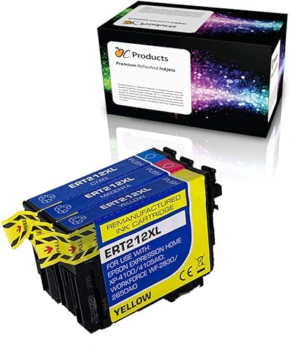 Cartucho de tinta remanufacturado de repuesto para Epson 212 212XL para XP-4100 XP-4105 WF-2830 WF-2850 (3 colores)