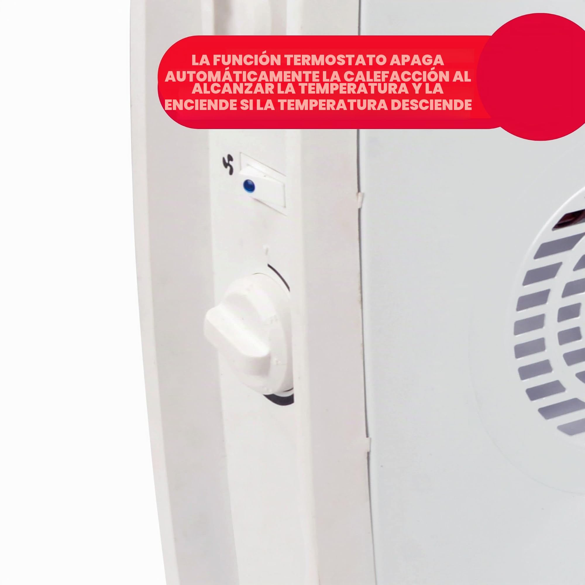 ARDES AR4C05 Termoconvector Eléctrico SMOOTHY 1700/2000W para Calentar el Hogar y la Oficina, Con Termostato, Calentador Convector de Aire Caliente