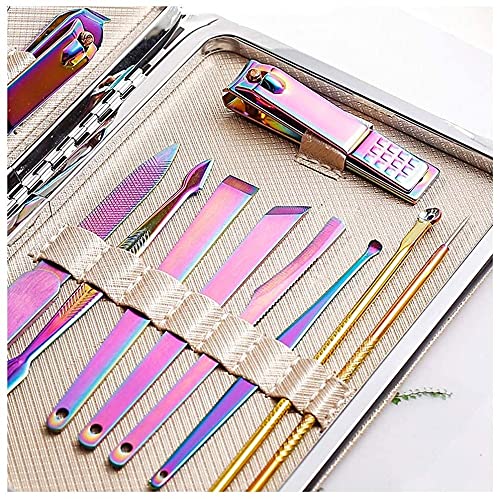 IOUYRRN Nagel-Clippers/Pediküre-Kit 15 Stücke Edelstahl Nagel-Klipps Set Haushalt Nagel Clippers Box Maniküre Set Nagel… – Bild 7
