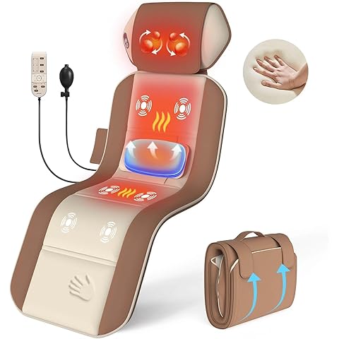 Shiatsu Full Body Massage Mat with Heat, Movable Shiatsu Neck Massager, 3D Lumbar T...