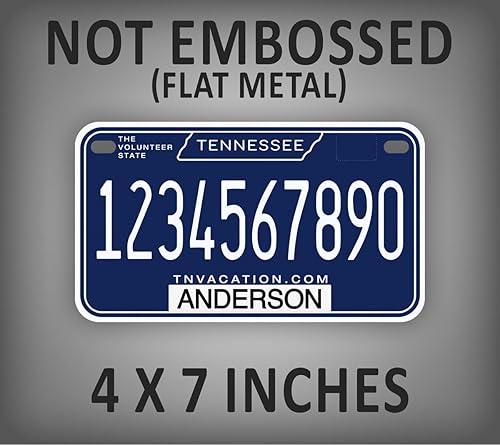 Miniatura 4 de Placa de matrícula personalizada de Tennessee de 4 x 7 pulgadas, tamaño de motocicleta, etiqueta TN