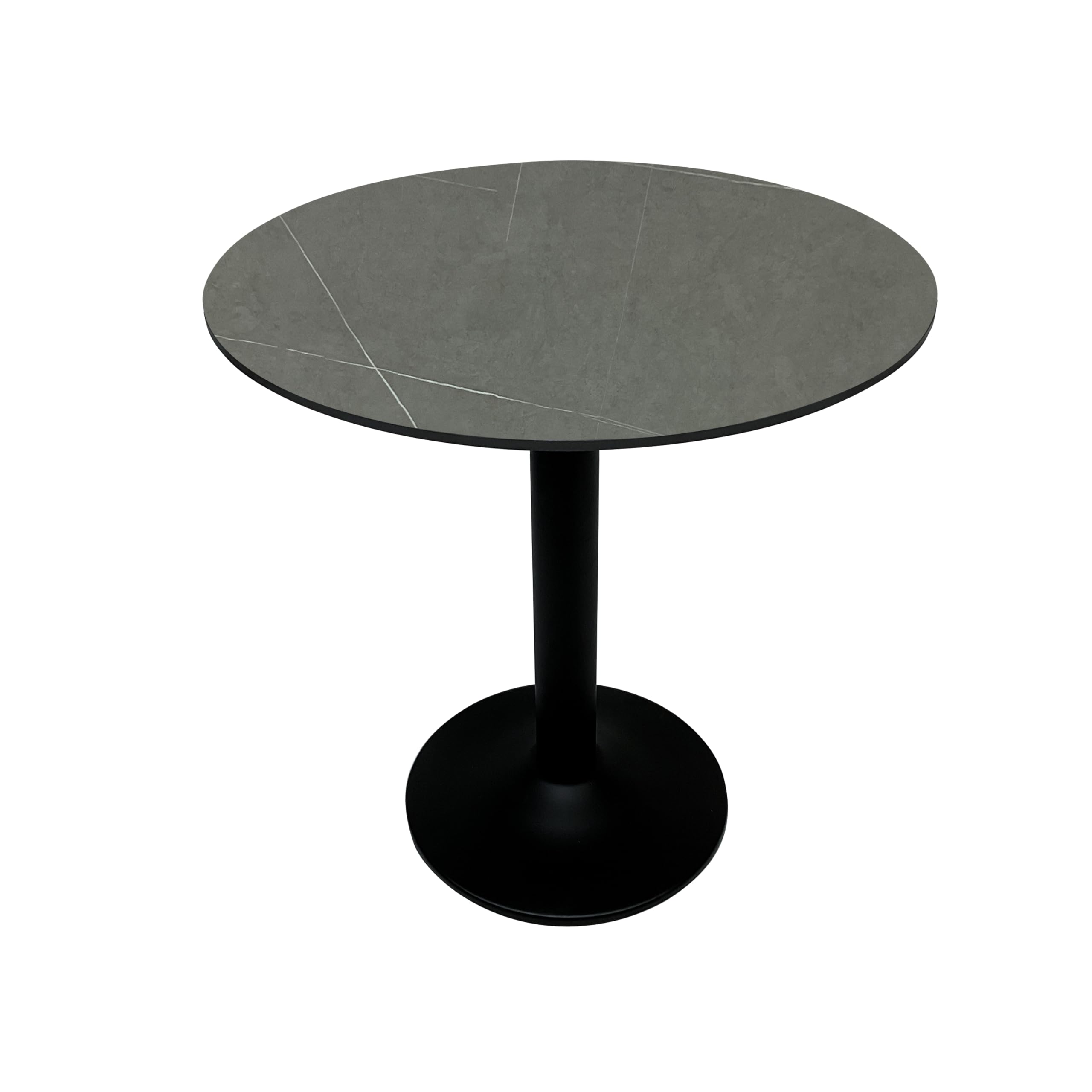 MAPLE HOME DECORATION Modern Round Dining & Coffee Table Accent Faux Marble Top Dining Metal Base Kitchen Bar Patio Living Dining Furniture (Grey, 70 * 70 Round)
