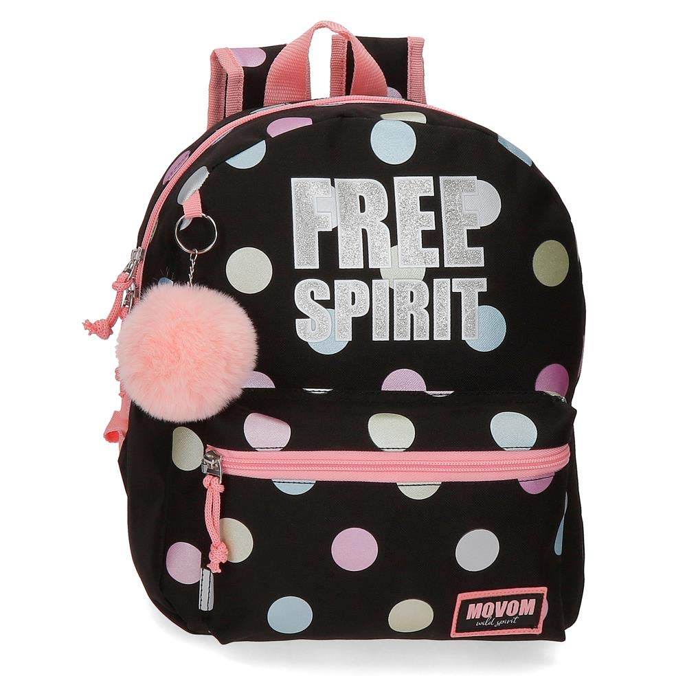 Movom Free Dots Small backpack Black 27x32x10 cms Polyester 8.64L