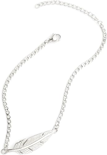 Miniatura 3 de Baronyka Men's Handcrafted Anklet, Wax Cord, Stainless Steel, Adjustable Length, Durable for Everyday Wear and Modern Look (Black Cord Anchor)