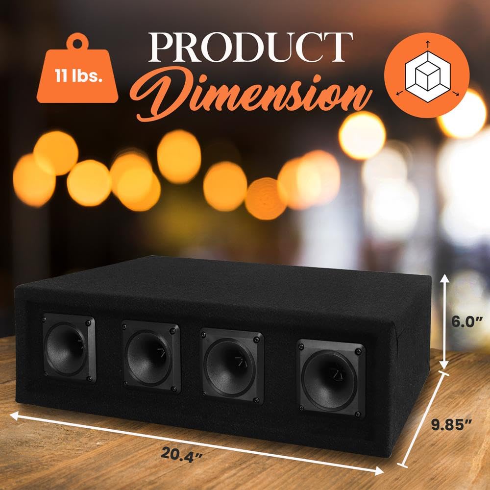 Pyle Pro 300 W głośniki DJ, głośniki imprezowe, pasywne do konfiguracji DJ, studio, występów na żywo, głośników regałowych i domowego audio, wytrzymałe pudełko PA jako system muzyczny, 4-drożny system