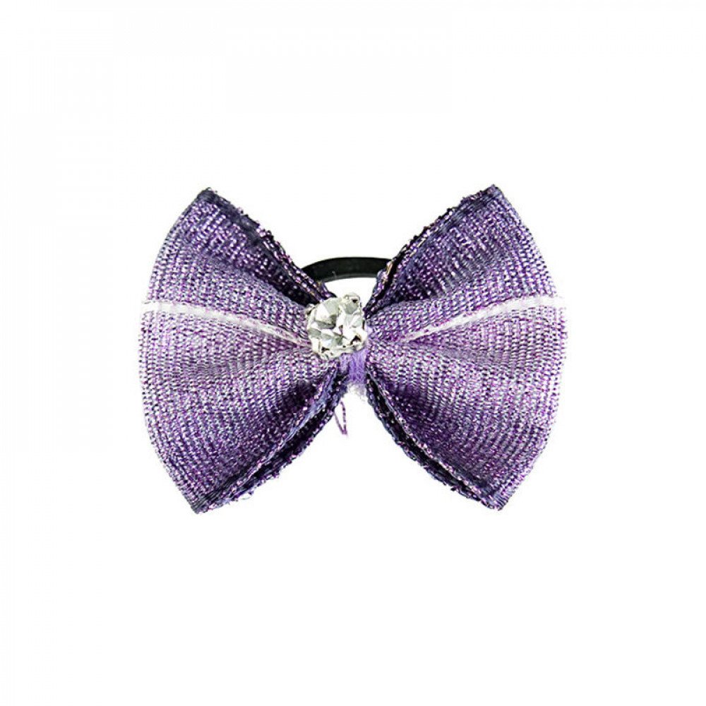 HORZE Metallic Mane Bows - Purple - One Size