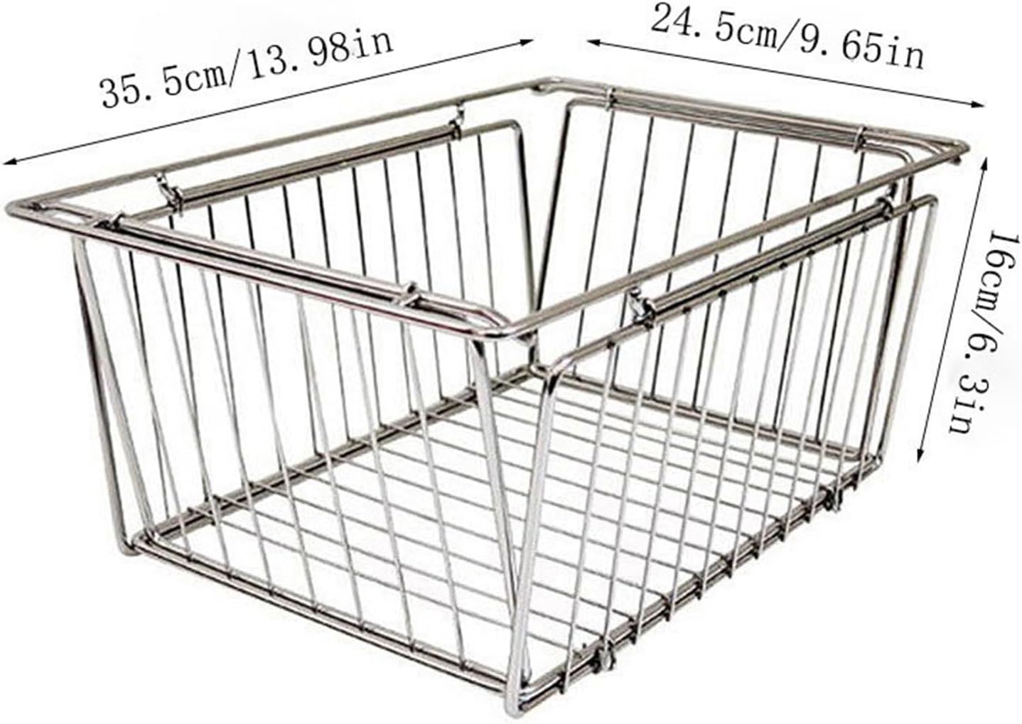 Folding Basket, Picnic Table Organizer, 15.10 Inches Basket with Design, Stainless Steel Organizer, Storage Baskets with Easy Carry Handle, Outdoor Baskets for Camping and Barbecue