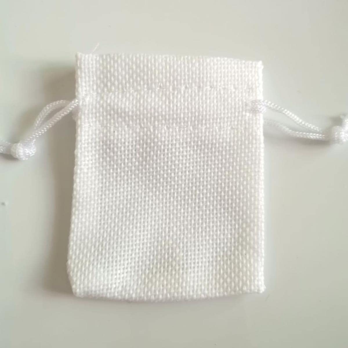 Małe woreczki na biżuterię Opakowanie 50 torebek prezentowych ze ściągaczem na biżuterię(Jute Nylon Rope,15x20cm)