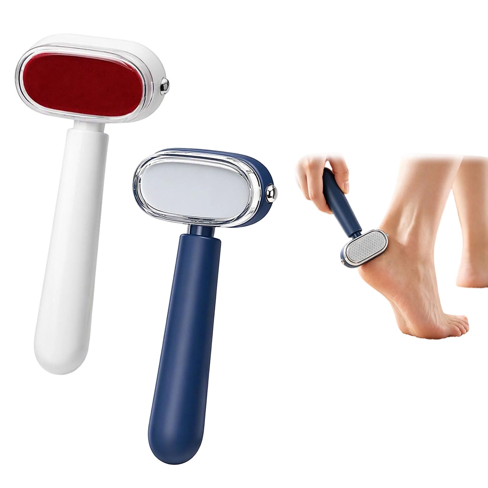 Dual-Sided Foot Callus Remover, Blue+White