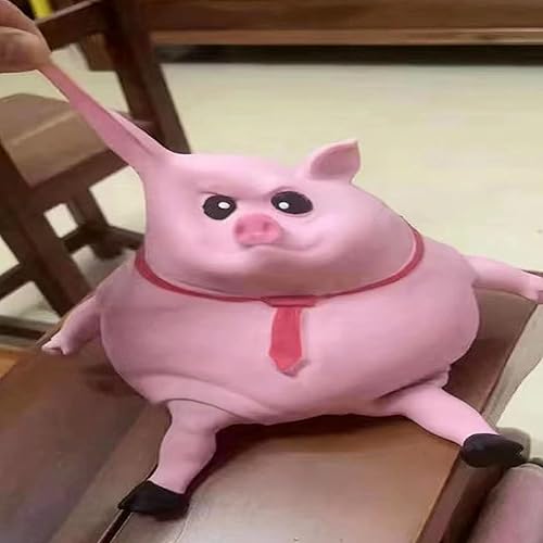 Miniatura 7 de Squishy Toys - Juguete de cerdo rosa para niños y adultos, juguete novedoso para aliviar el estrés y la ansiedad (grande)