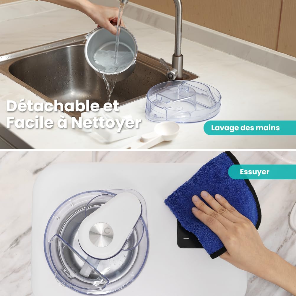 Sorbetiere Turbine a Glace avec Compresseur 1,2L, Sorbetière Electrique Auto-refroidissan, Machine a Glace pour Faire Sorbets/Crème Glacée/Gelato