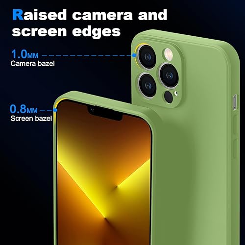 Miniatura 4 de CMYFUTNG Funda para iPhone 13 Pro Max, silicona líquida de alta calidad sedosa al tacto, protección de la cámara, forro de microfibra suave