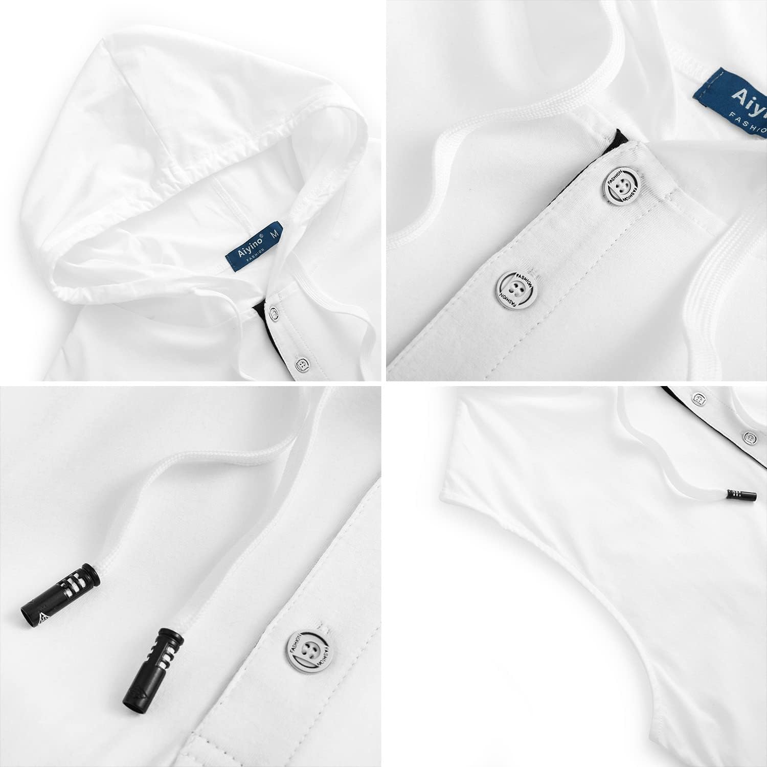 Aiyino Men's Sleeveless Sports Hooded Tank Tops Casual Muscle T Shirts Summer Bodybuilding Workout Gym Hoodies - Image 4