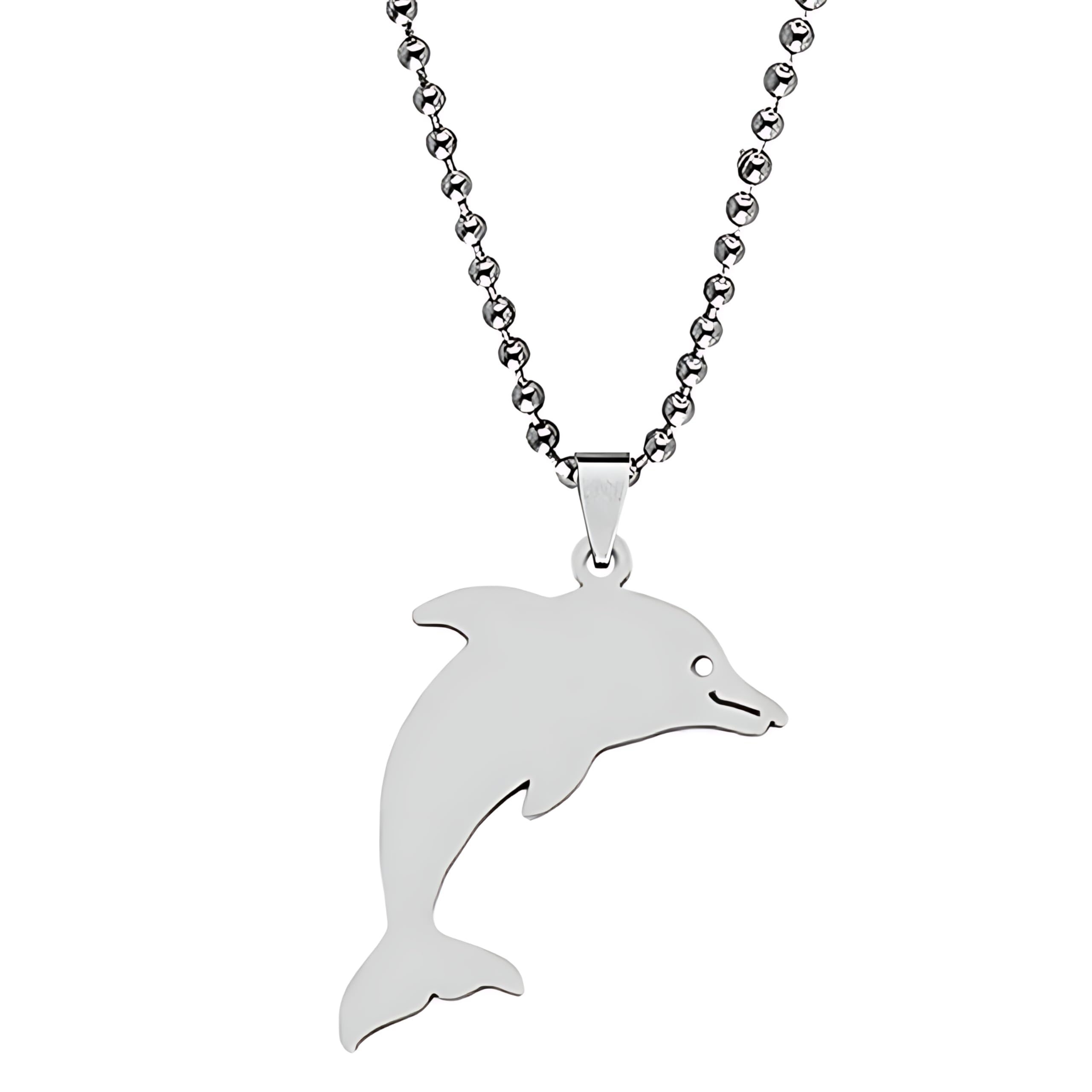 M Men Style Sterling Silver Small Dolphin Ball Chain Silver Stainless Steel Pendant Necklace For Men And Women LC887 (B0DGX93Q1D) Amazon Price History, Amazon Price Tracker