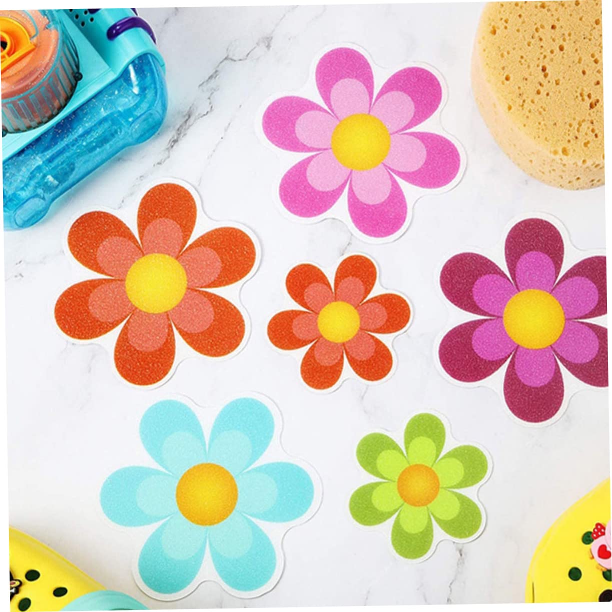 MAGICLULU 3 Juegos Adhesivos Antideslizantes para Flores. Cocina Pegatinas De Pared Bañera Pegatinas Flor Transparente Pegatinas Pegatina De Agarre De Bañera Ducha De Polivinilo
