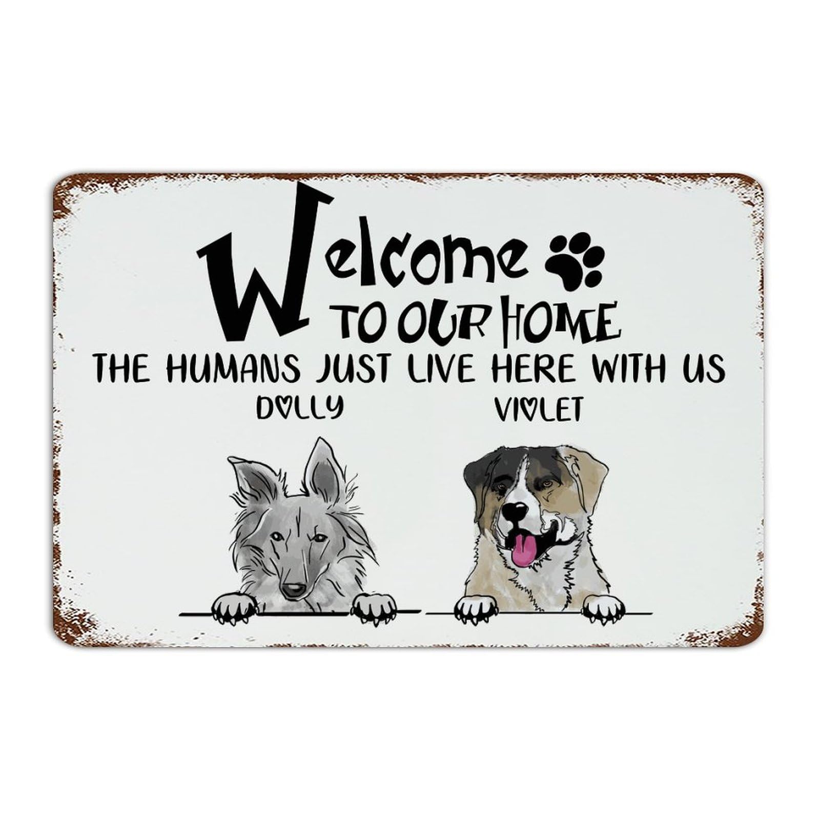 Plaque en métal humoristique pour célébrer l'amour de nos animaux