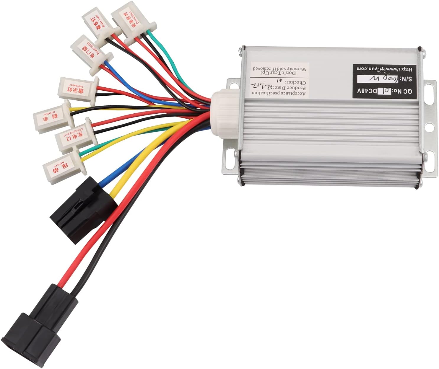 WOOSTAR Motorcycle Speed Controller 48V 1000W Replacement for Electrical Scooter E Bike Bicycle Tricycle Brush