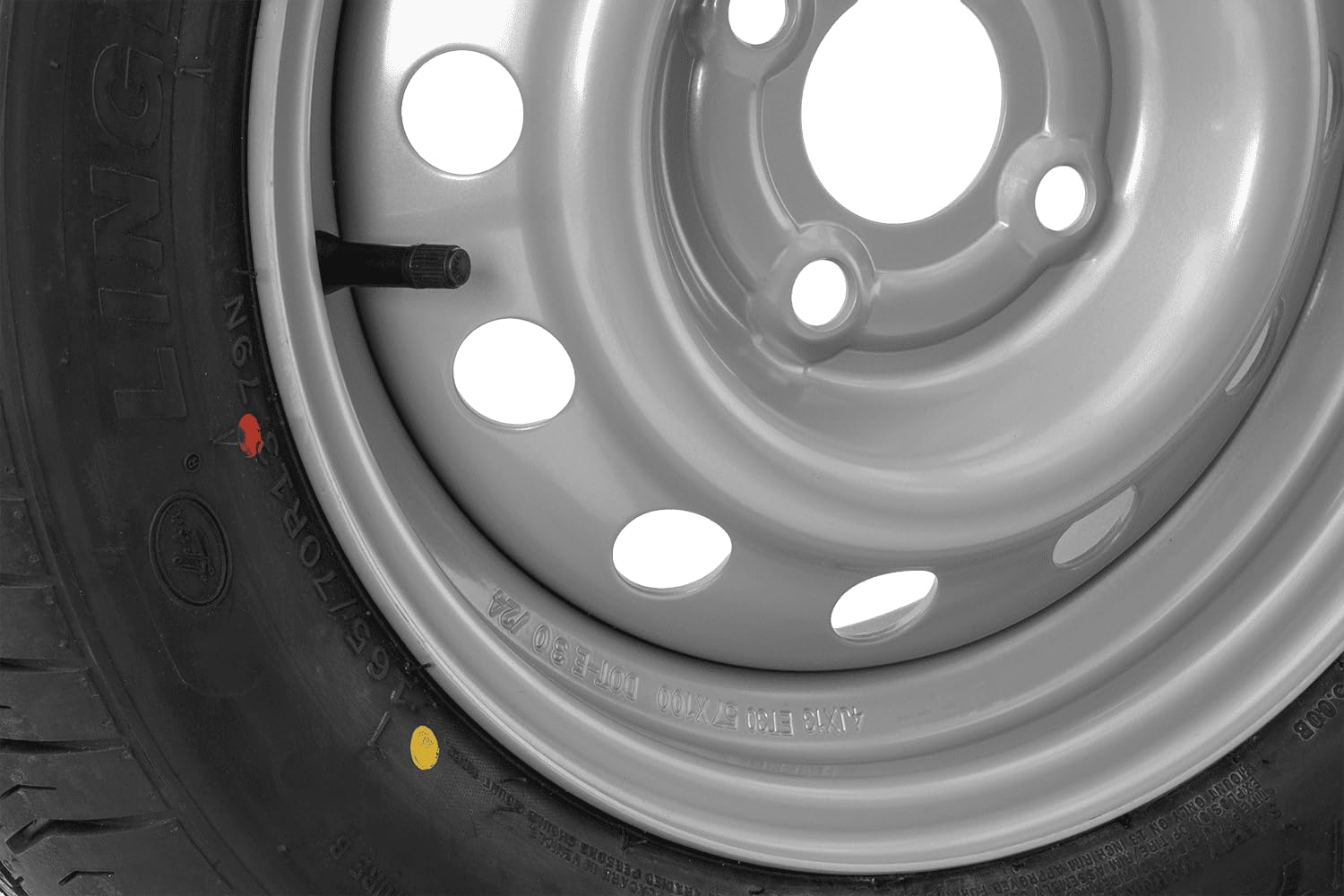 UNITRAILER Rueda Completa para Remolque Ligero 165/70 R13 79N con Llanta de Acero 4Jx13 H2 4x100 ET30, Capacidad de Carga de 437 kg, Ideal para Caravanas y Remolques de Carga