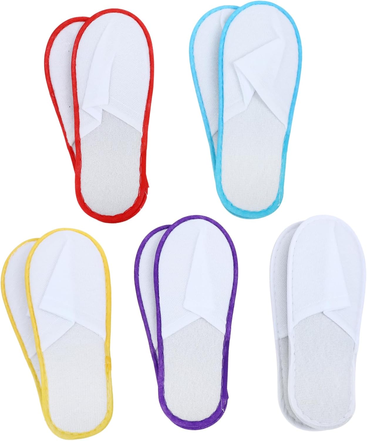 20pairs Disposable Spa Slippers for Men and Women Soft Plush Hotel Guest Slippers Comfortable Single-use Footwear for Travel and Home