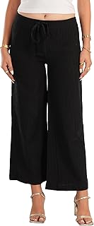 بنطلون كتان مطبوع بنقشة ذاتية للنساء من كارينا (عبوة من قطعة واحدة)