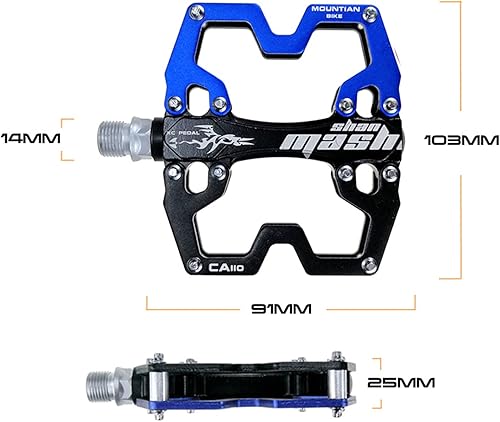 Miniatura 6 de Bicicleta de montaña MTB pedales paralelo bicicleta carretera pedal 916 pulgadas ultraligero plano aleación de aluminio sellado rodamiento con