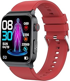 KERALI Smart Watch, 1.83 Inch TFT Blood Monitor Watch, E500 Fitness Watch with ECG+PPG Test Heart Rate/ECG/Blood, Pressure Sleep Monitor, Waterproof Fitness Health Watch for Men and Women