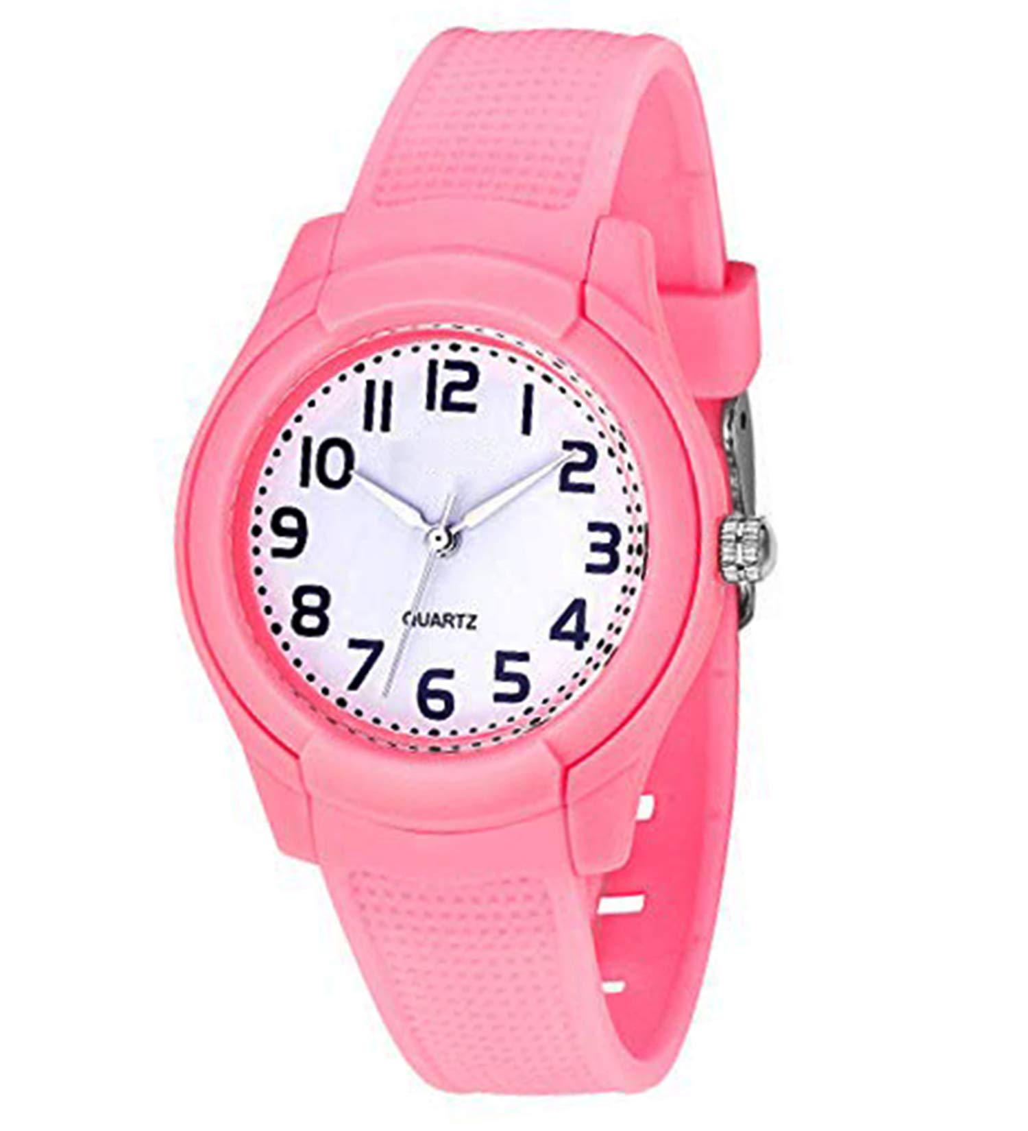 Time Up Analog Dial School Time Kids Solid Color Classic Watch for Boys & Girls-AQE817 (Pink) (B08WJG46LQ) Amazon Price History, Amazon Price Tracker