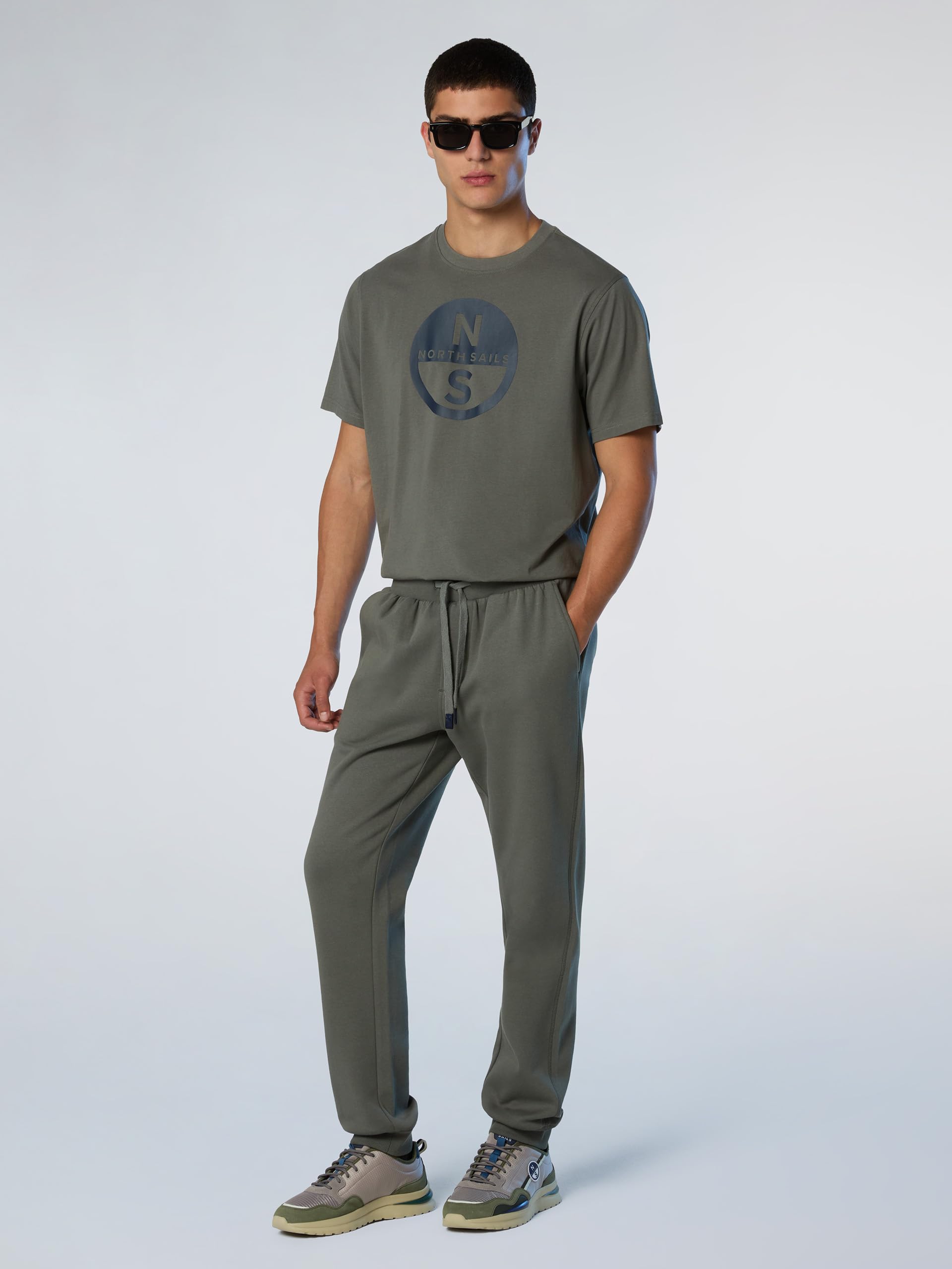 NORTH SAILS Pantaloni Jogging Uomo in Felpa di Cotone Organico con Logo