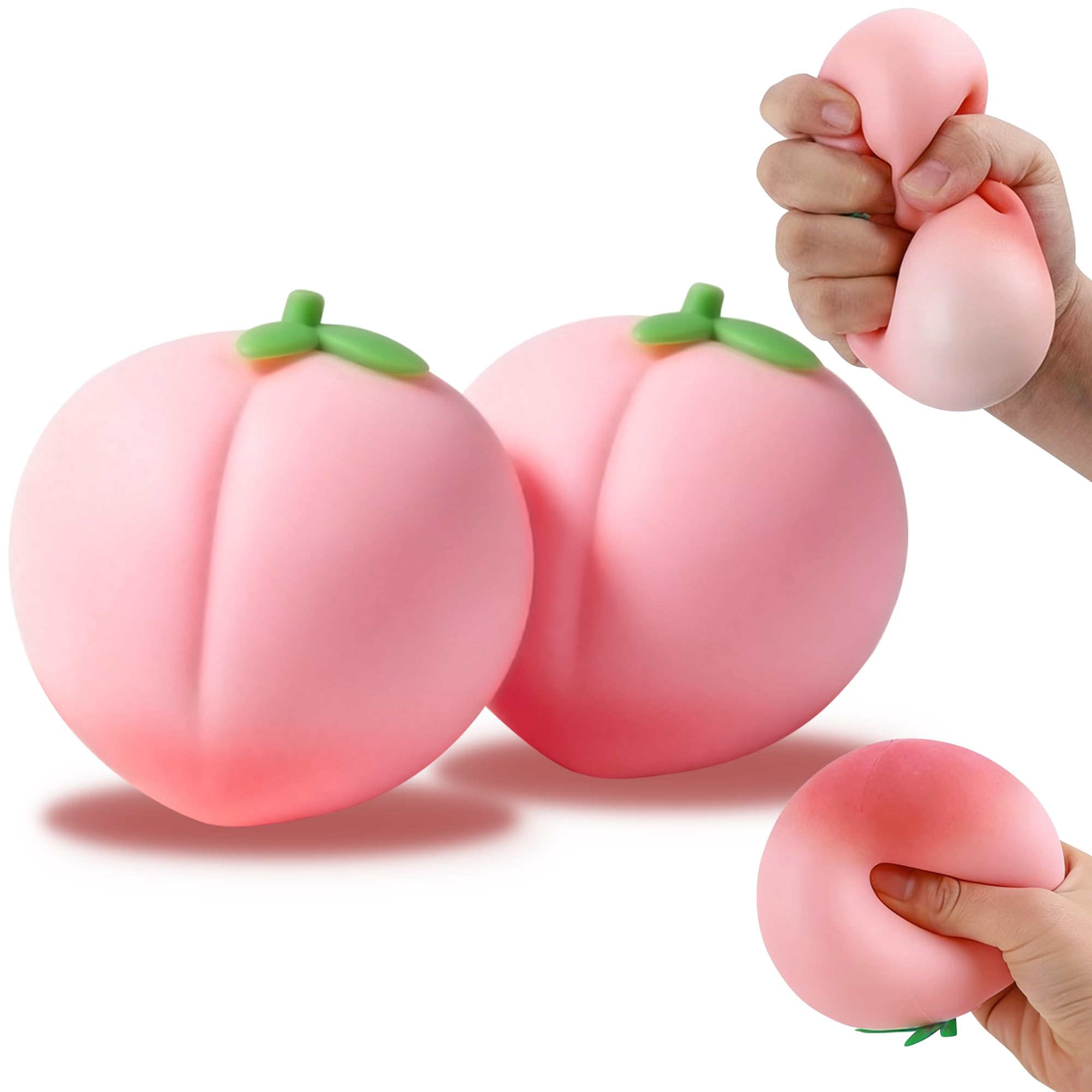 2 PCS Peach Squishy Fidget Toys