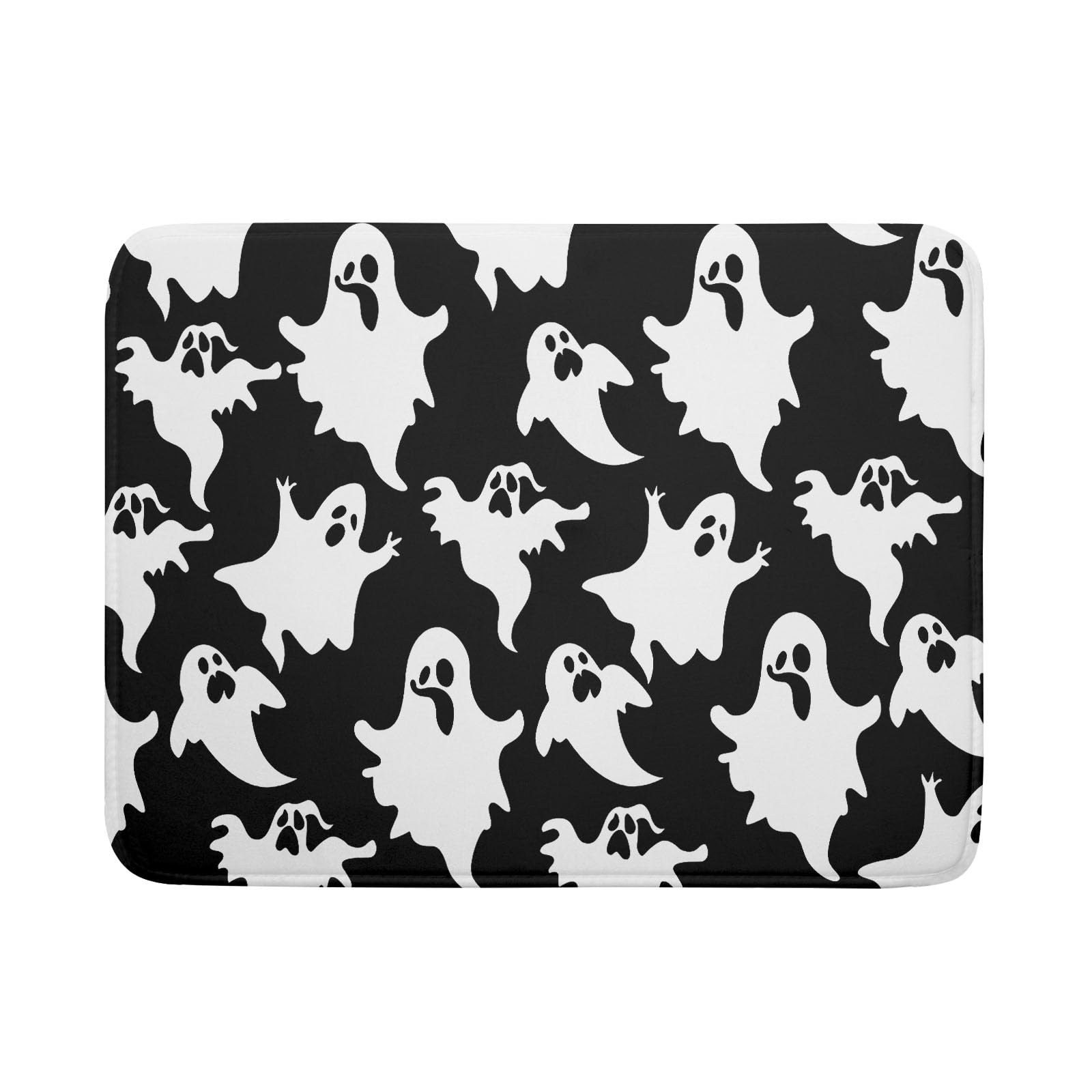 Tapis de séchage microfibre Halloween fantôme noir et blanc 45x61 cm