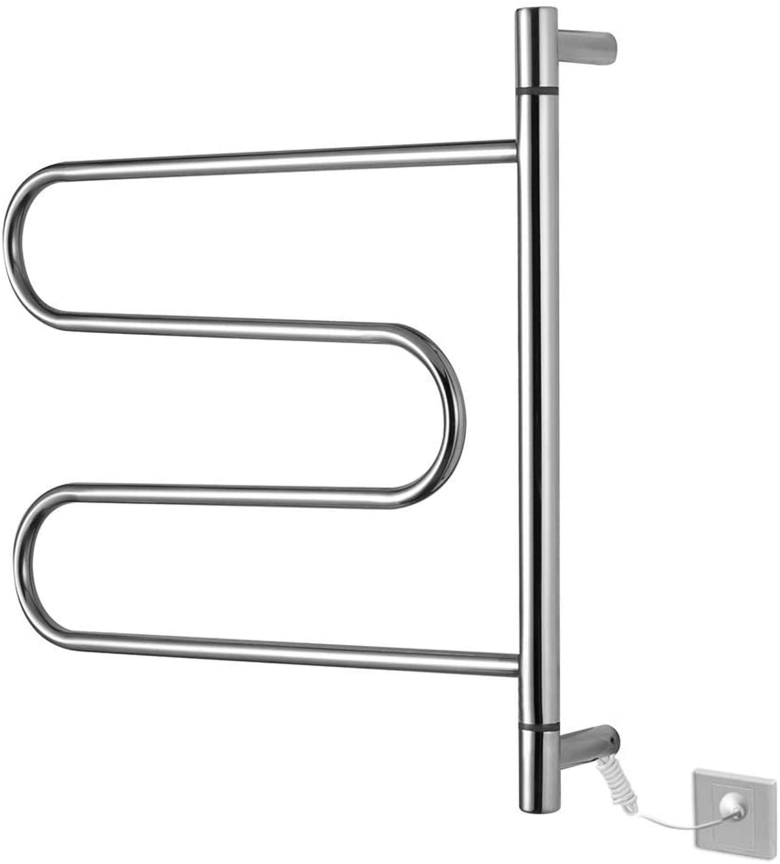 Porte-serviettes électrique IP55 radiateur mural rotatif 600x580 pour séchage rapide