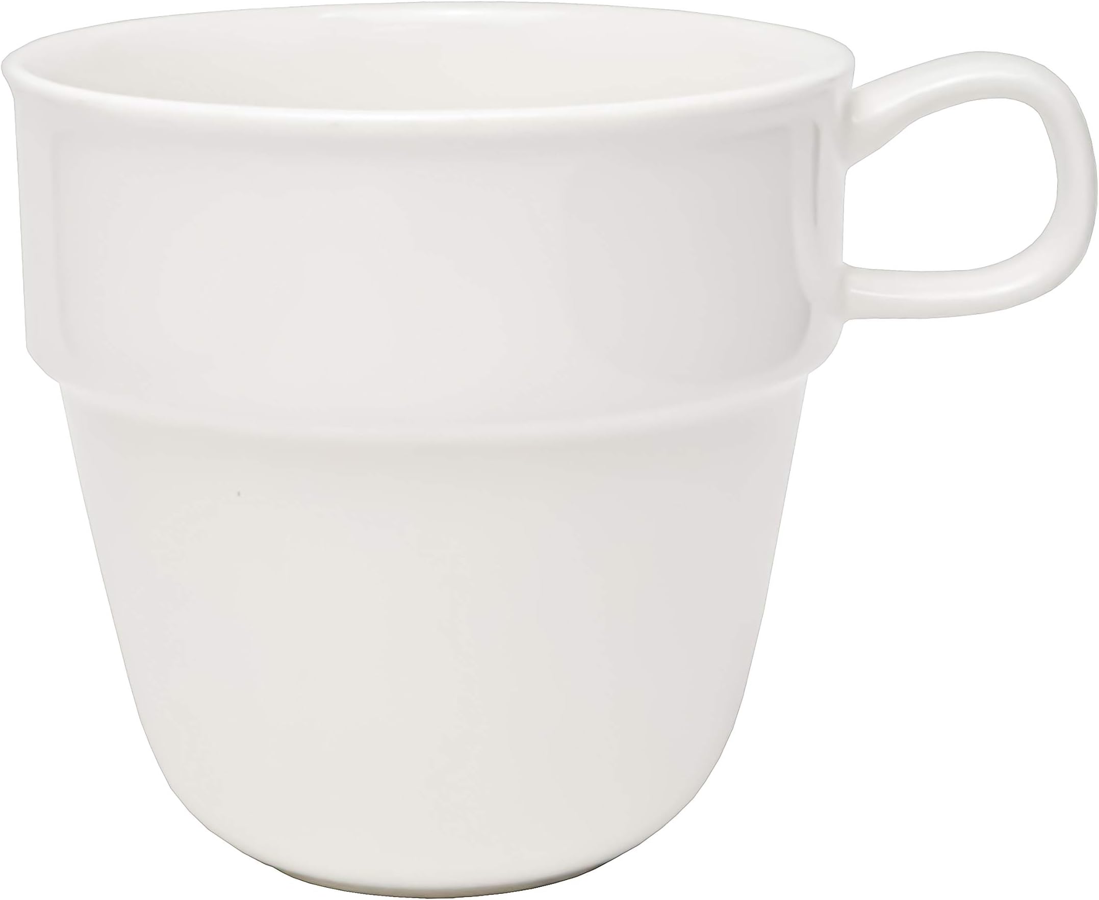 TAMAKI Fortemore T-683781 Mug, White, Diameter 3.3 x Height 3.3 inches (8.5 x 8.4 cm), 11.5 fl oz (340 ml), Microwave, Dishwasher and Oven Safe, Lightweight Reinforced Porcelain