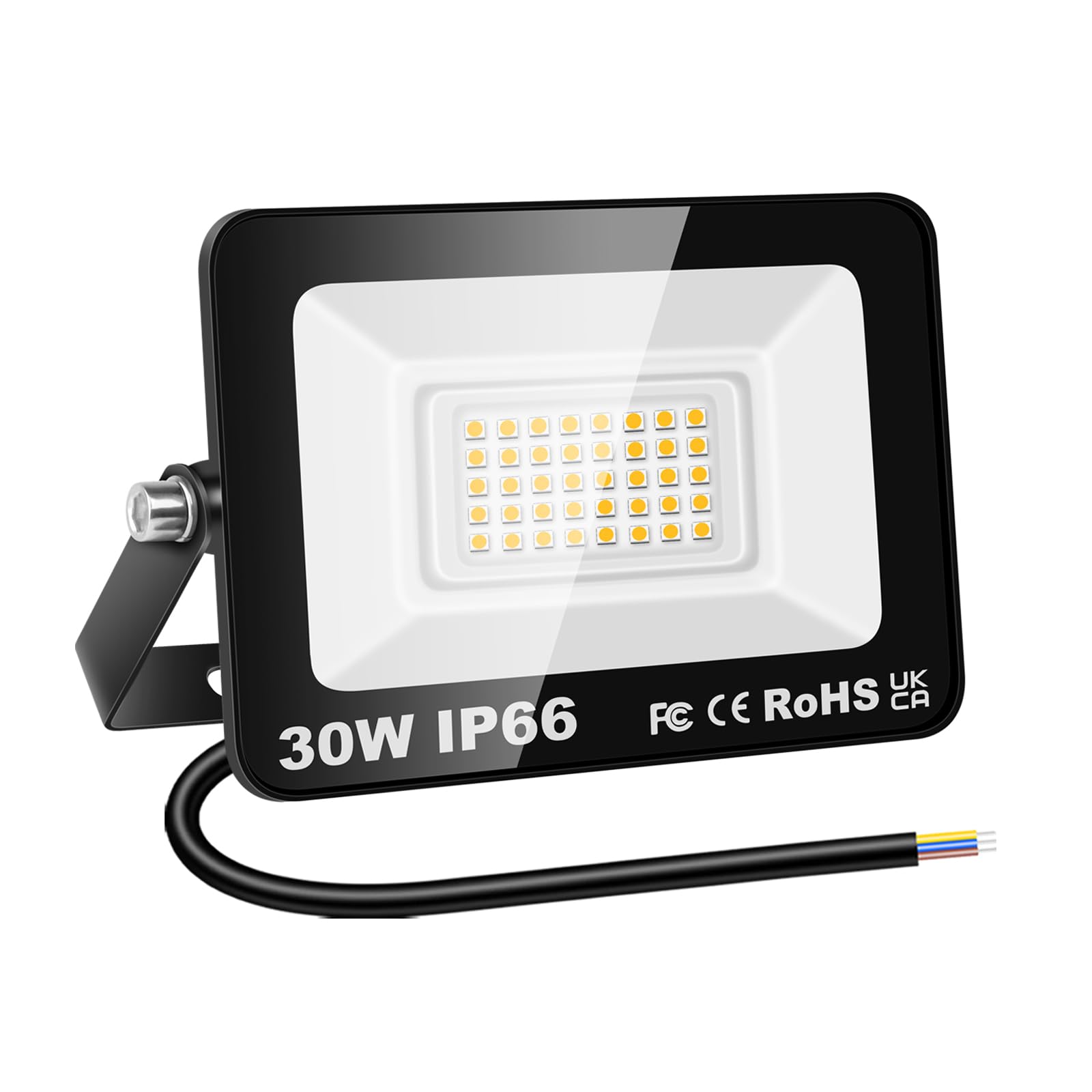 YOJZMA Outdoor LED Floodlight, 30W 3000LM Light Security Lighting