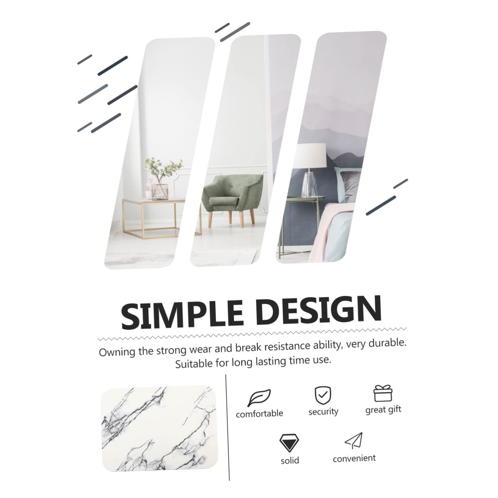 Cabilock Tapis de Sol Diatomite Effet Marbre Antidérapant pour Salle de Bain Absorbant et Décoratif