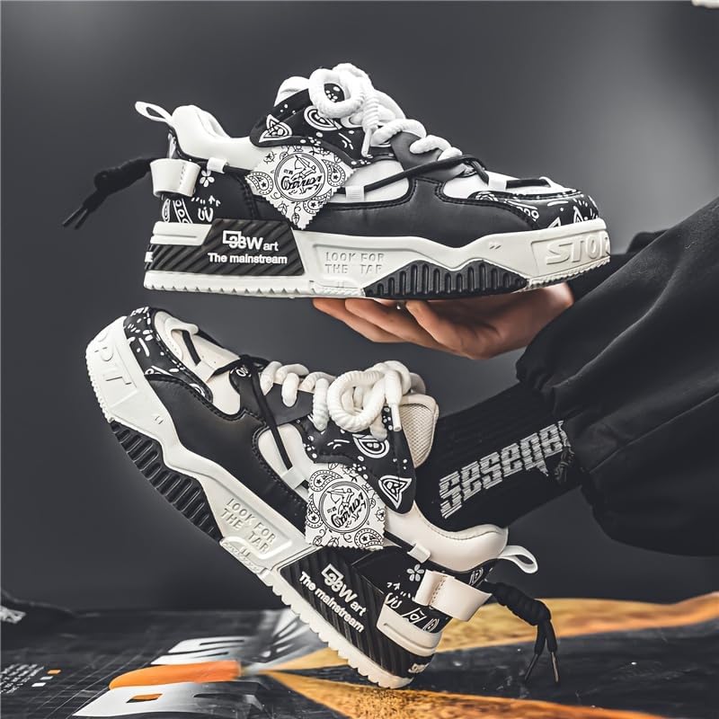 Men's mid-Help Casual PU Sneakers Street Retro Style Outdoor Activities3