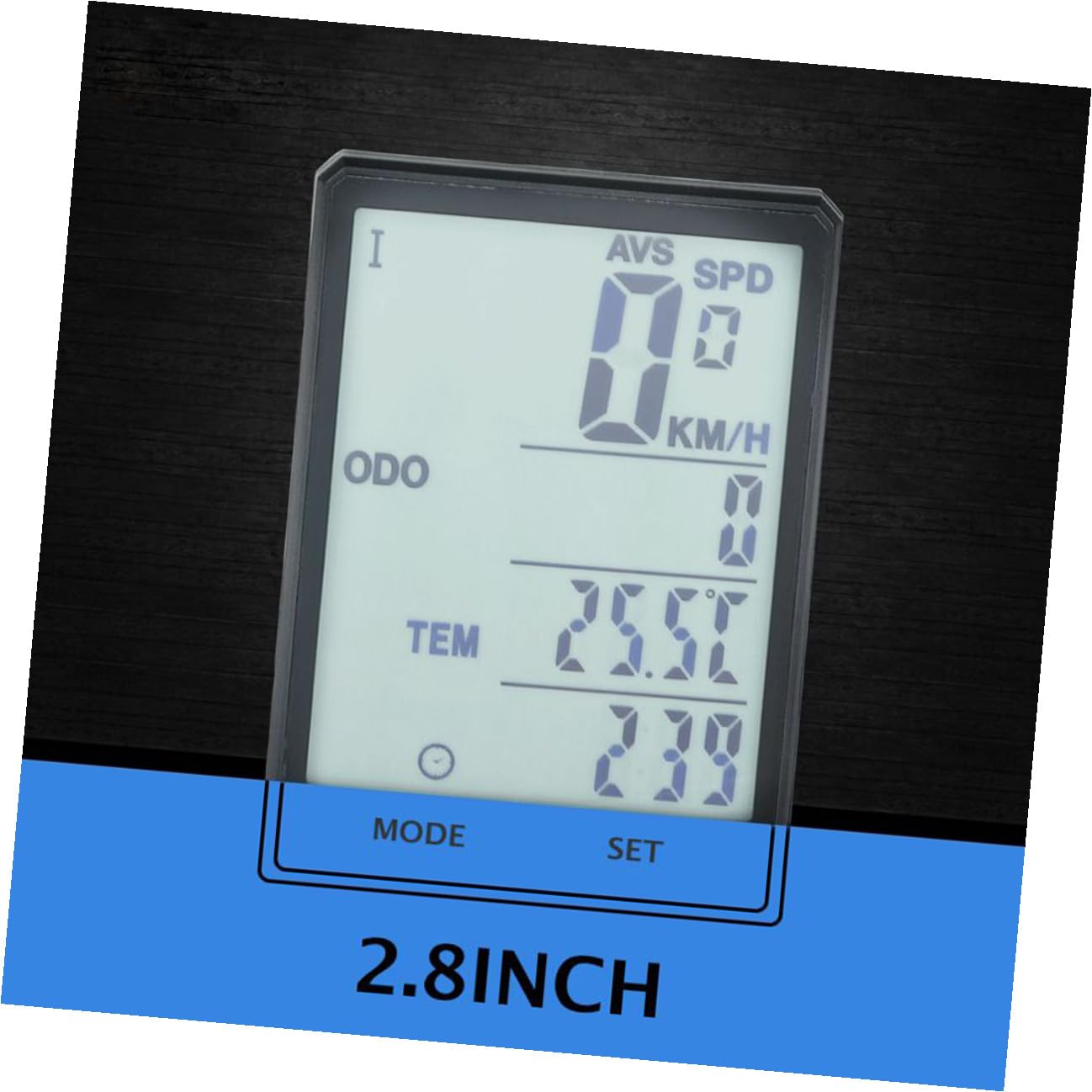 Tachimetro Notte per Bicicletta senza Fili Display Lcd e Batteria 2032 | Conta Chilometri Leggero, Schermo Luminoso Nero, per Escursioni e Salite, Corpo Plastico Componenti Elettronici