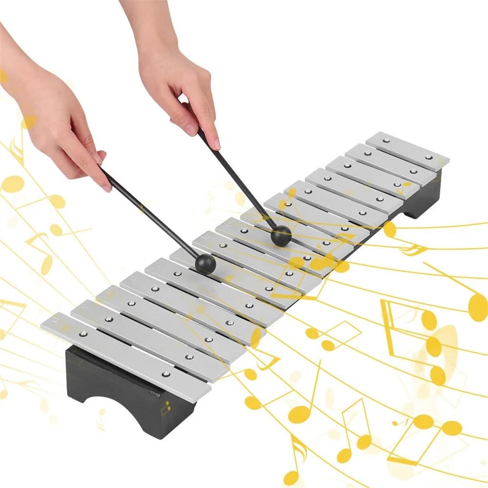 Ksylofon Muzyczny 15 Klawiszy Ksylofon Instrument Muzyczny Drewniana Rama Styl Ksylofon Profesjonalny Dla Początkujących
