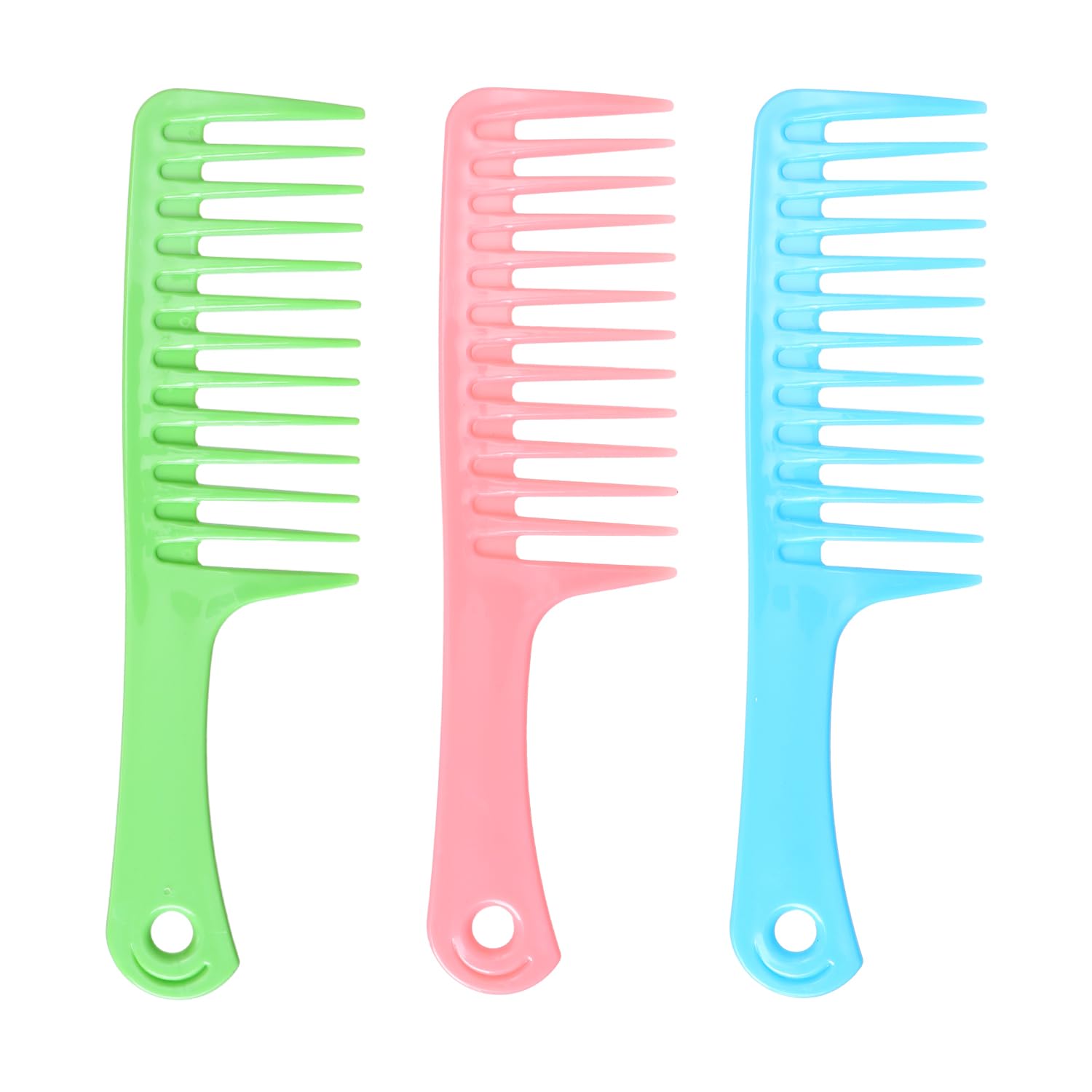 3PCS Wide Tooth Comb Detangling Hair Brush Shower Comb