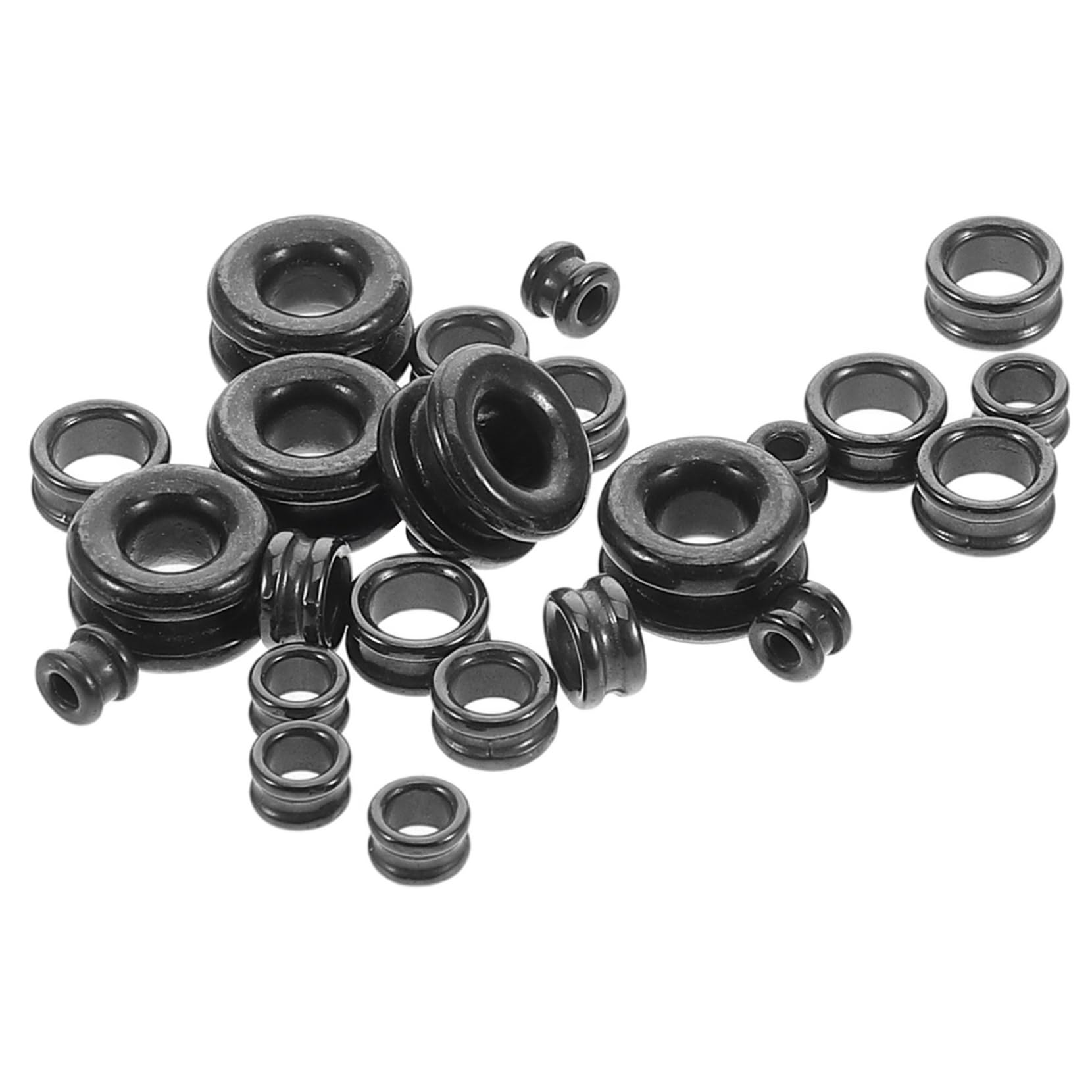 POPETPOP 25pcs Ceramic Guide Ring Repair Kit for Fishing Rods Sturdy Ceramic Material Magnetic Guide Eye Line Replacement DIY Accessory Kit