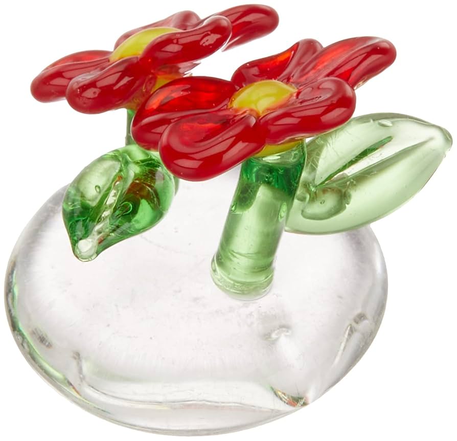 赤、白、ピンクのお花 ガラス細工 赤、白、ピンクのお花 ガラス細工