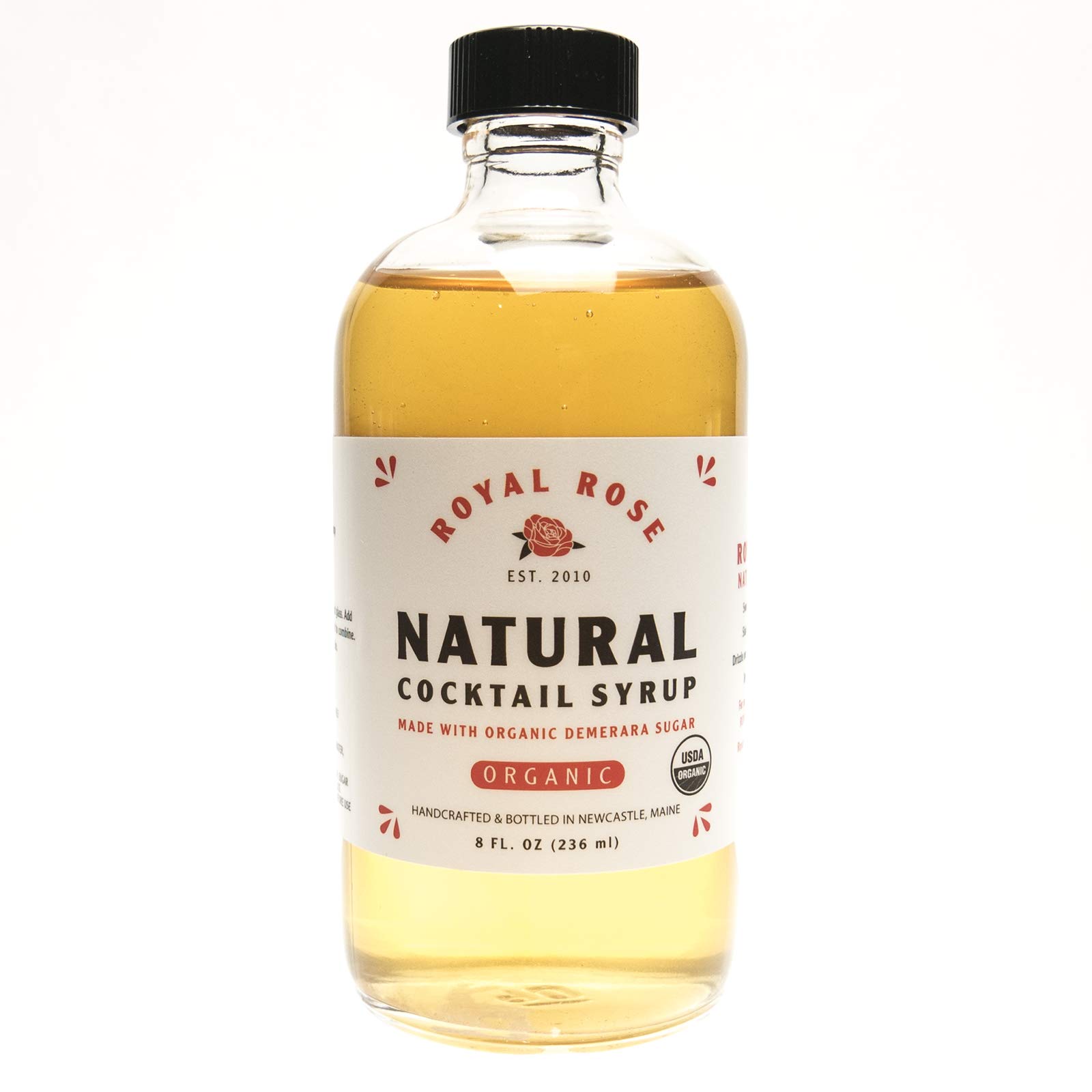 Organic Simple Syrup for Cocktails and Mocktails, 8 oz