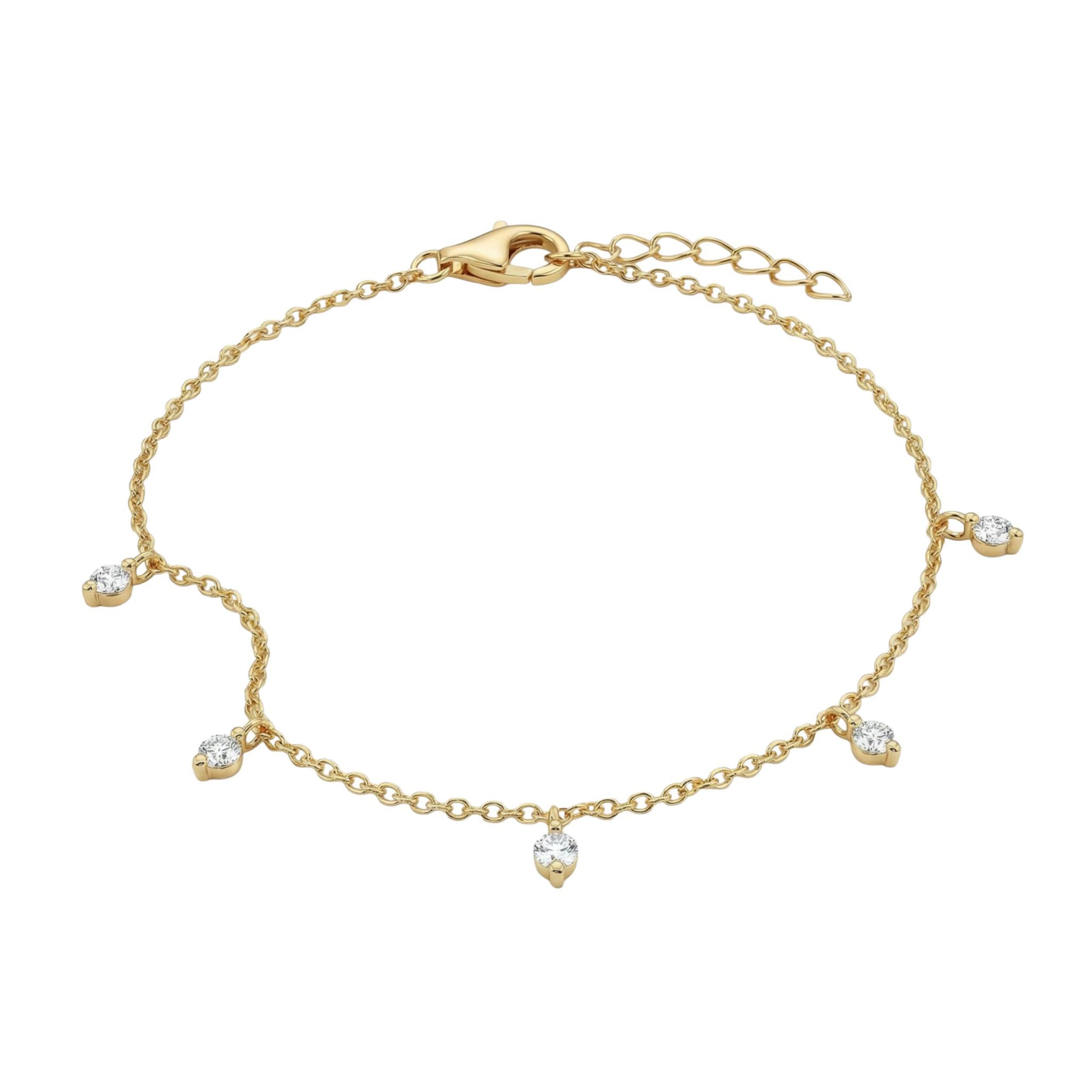amor - Bracciale da Donna in Argento 925 - Placcato Oro/Dorato - con Zircone - AMR-B0013