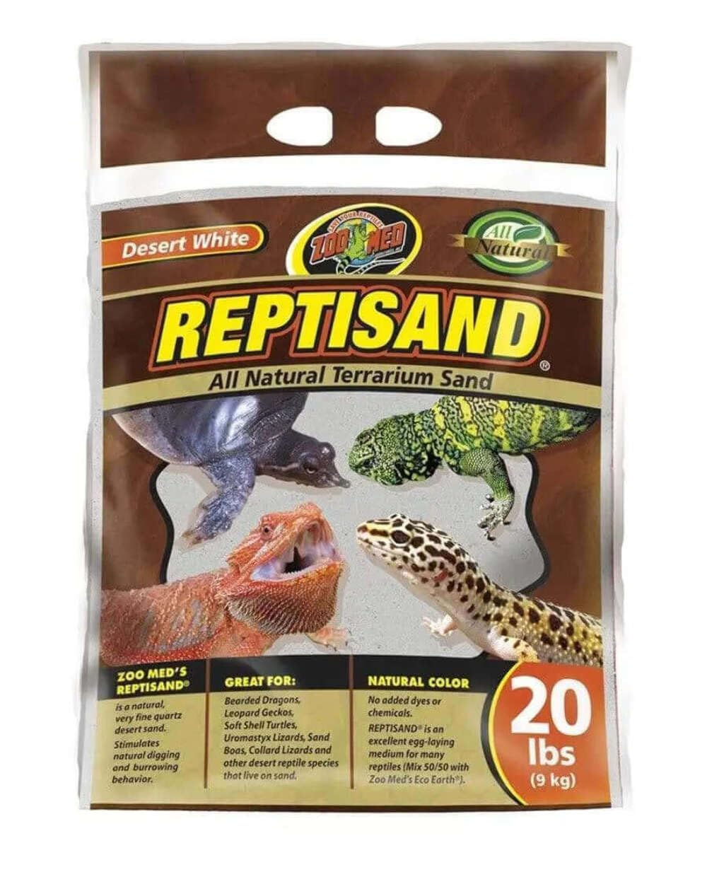 Zoomed SW-20 ReptiSand Desert White, 9 kg - die perfekte Grundlage zur Gestaltung von Wüsten Terrarien